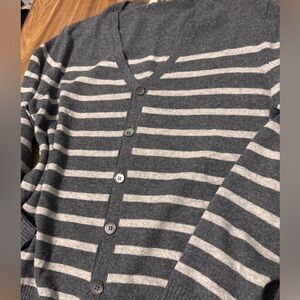 C/89MEN Gray Striped Men's Cashmere Sweater